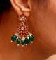 Silver Kundan Dangling Earrings