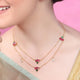 92.5 Sterling Silver Lotus Two layer Necklace