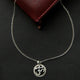 Silver Mens Om Pendant With Chain