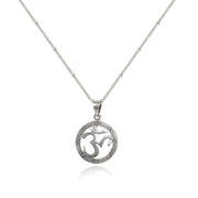 Silver Mens Om Pendant With Chain