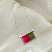 Silver Mystic Red necklace