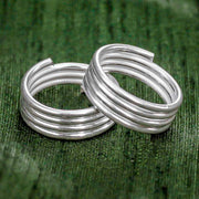 Silver Spiral Toe Ring (Pair)