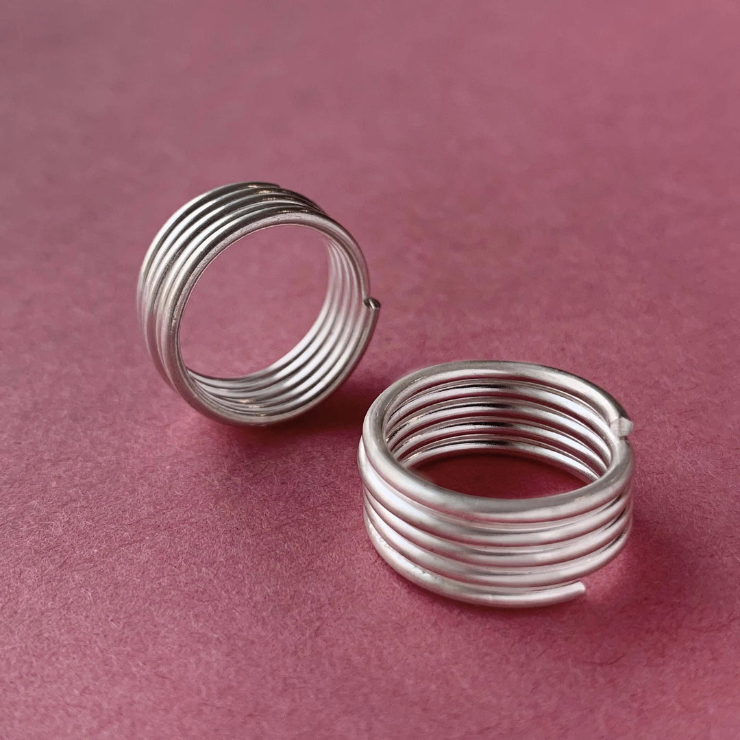 Silver Spring Toe Ring( pair)