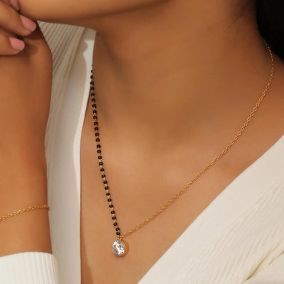 Silver exquisite mangalsutra necklace