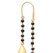 Silver Pearl And Gold Drop Mangalsutra Earrings