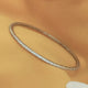 Silver zircon bangle