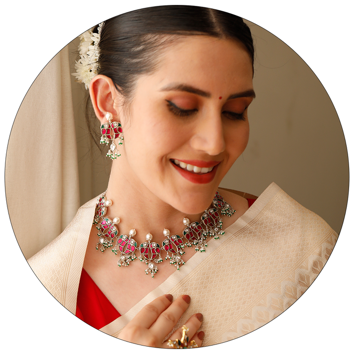 Buy 92.5 Silver Mithu Design Necklaces Online from Unniyarcha