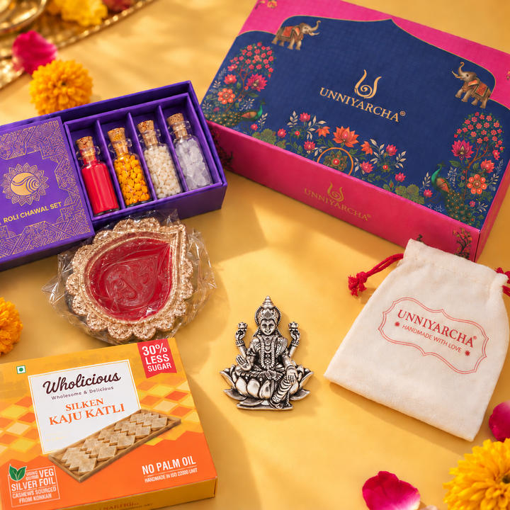 Unniyarcha 925 Pure Silver Goddess Lakshmi Festive Gift Hamper