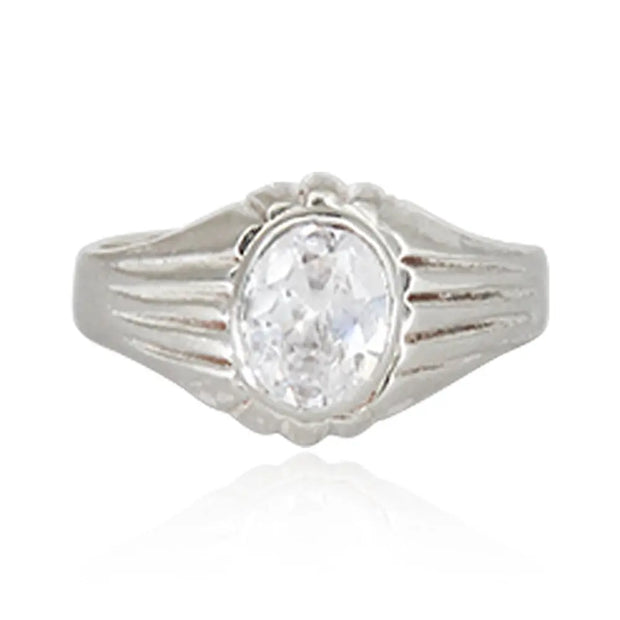 Unisex Silver,Stone Single Stone 925 Silver Gemstone Ring, Weight: 3.86 Gm  at Rs 1450/piece in Jaipur