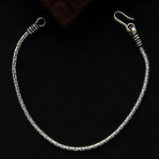 Sleek Round Chain Men's Silver Bracelet
