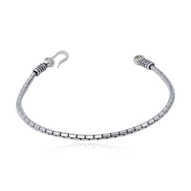 92.5 Oxidised Silver Bracelet For Men And Boys - Silver Palace