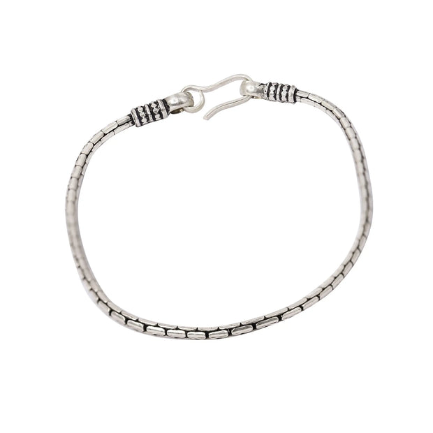 Amazon.com: Slithering Silver 925 Sterling Silver Men Thin Elegant Bracelet  - Made in Thailand – 10: Clothing, Shoes & Jewelry