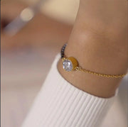 Sparkling zircon mangalsutra bracelet