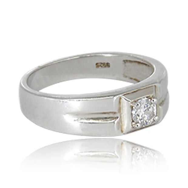 Solid 925 Sterling Silver Round Flat Black Onyx Stone Chain Design Men's  Ring | eBay