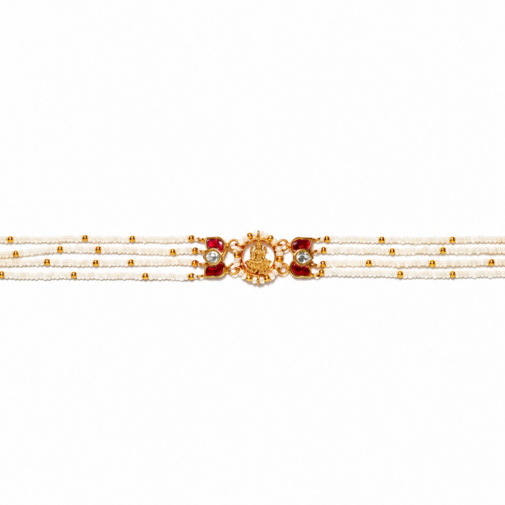 Silver 925 Dhan Lakshmi Heirloom Pearl Necklace