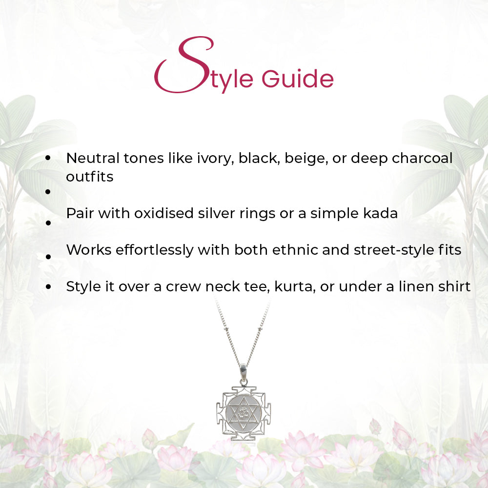 925 Silver Mahamrityunjaya Mantra Necklace