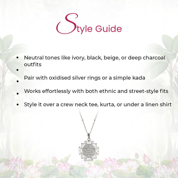 925 Silver Mahamrityunjaya Mantra Necklace