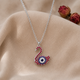 925 Pure Silver Sparkling Swan Evil Eye Pendant