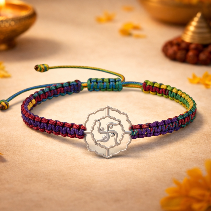 Unniyarcha 925 Pure Silver Swastik bracelet