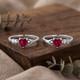 925 Silver Cupid Heart Arrow Toe Rings (Pair)