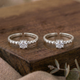 Pure 92.5 Silver Solitaire Zircon Toe Rings