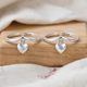 Pure 92.5 Silver Heart Charm Toe Rings