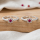 Pure 92.5 Silver Floral Zircon Toe Rings