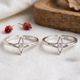 925 Pure Silver North Star Four Point Diamond-Shape Toe Ring