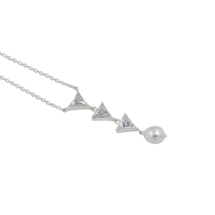 Trinity Drop Silver 92.5 Mangalsutra Necklace