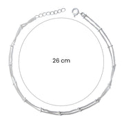 Two Line Chain Silver 92.5 Anklet