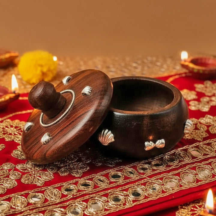 Samriddhi 925 Silver Kumkum Box