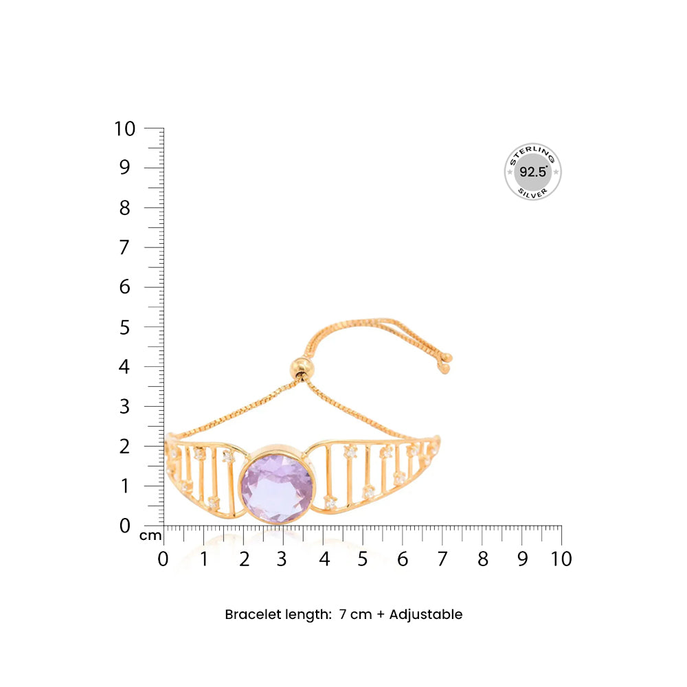 Silver 92.5 Lavender Bracelet