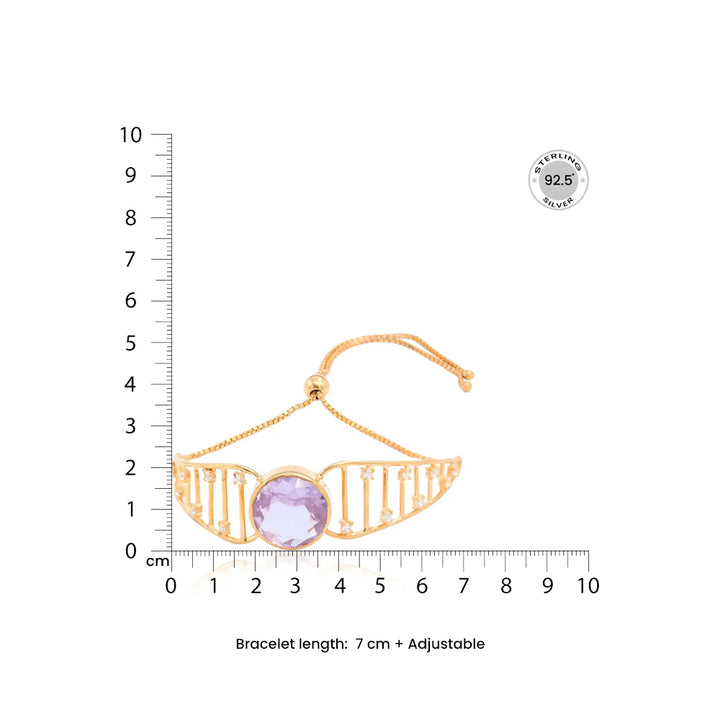 Silver 92.5 Lavender Bracelet