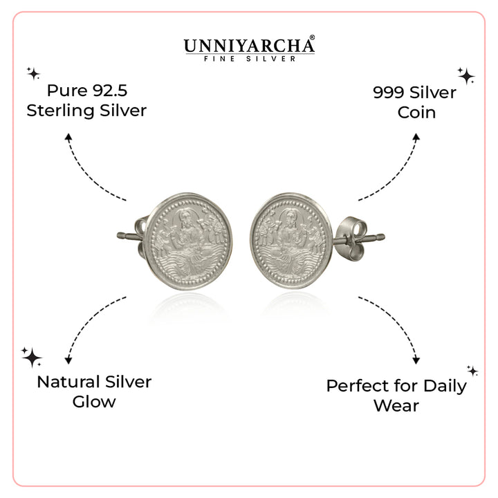 Divine Grace 999 Sterling Silver Stud Earrings