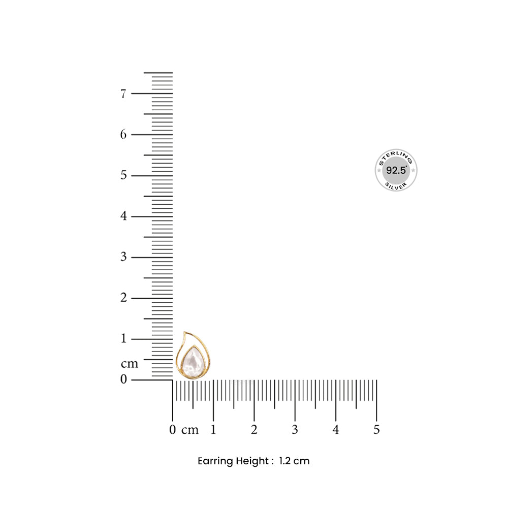 Cute Silver 92.5 Aam Ras Stud Earring