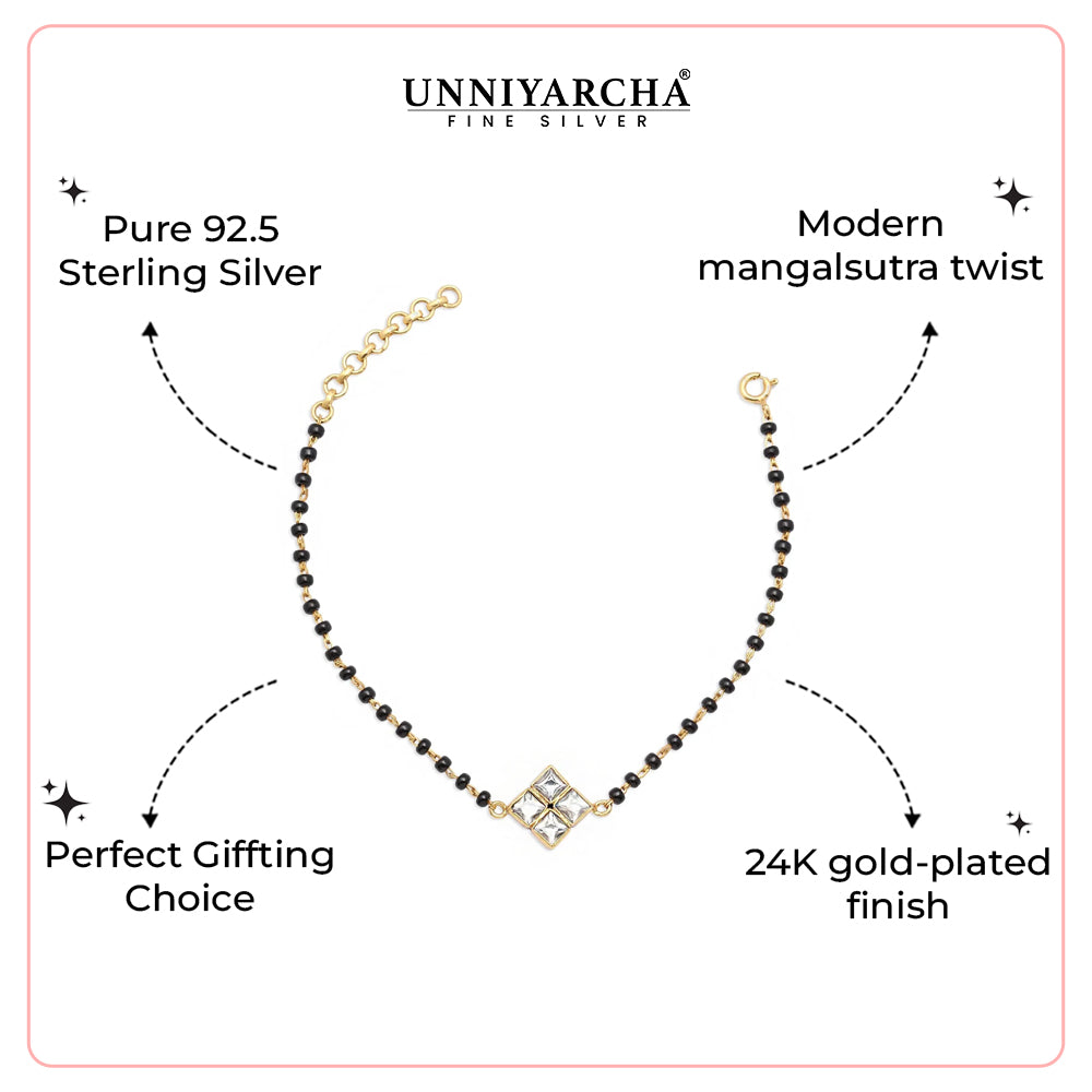 Kundan stones mangalsutra bracelet