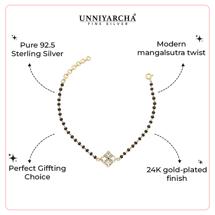 Kundan stones mangalsutra bracelet