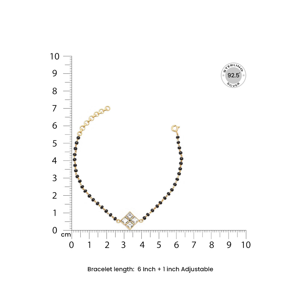 Kundan stones mangalsutra bracelet