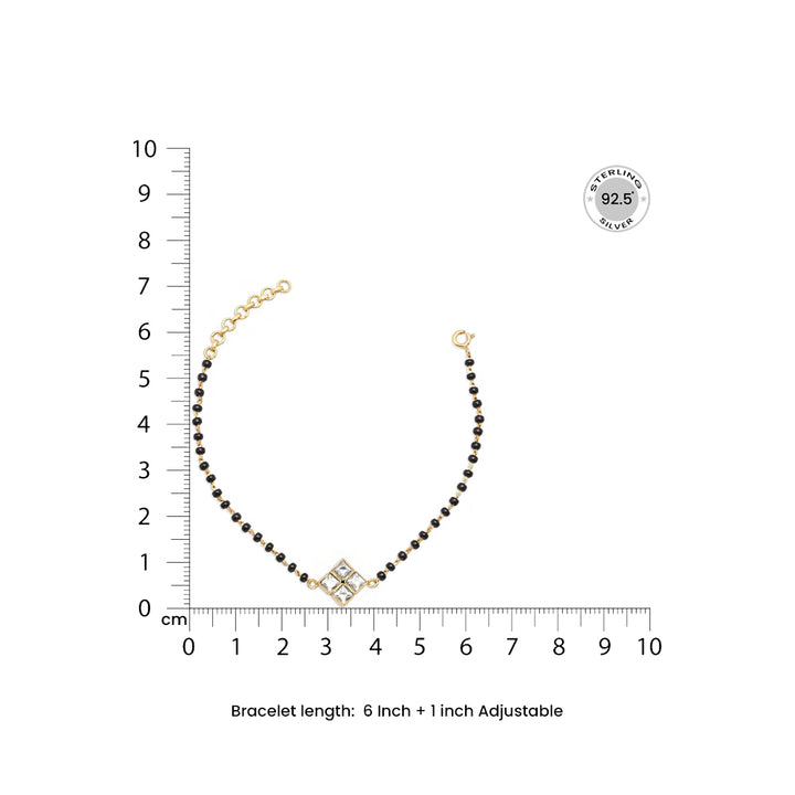 Kundan stones mangalsutra bracelet