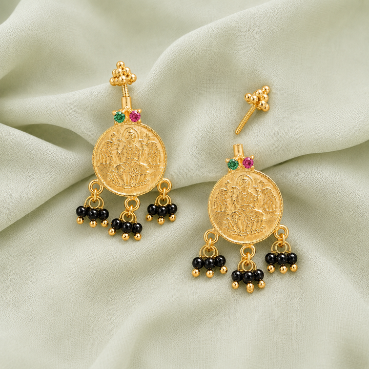 92.5 Sterling Silver Mangal Lakshmi Bugadi (Pierced)