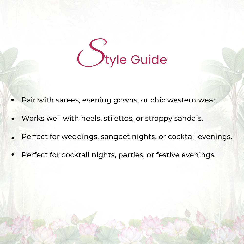 92.5 Sterling Silver Polki Sui Dhaga Earring