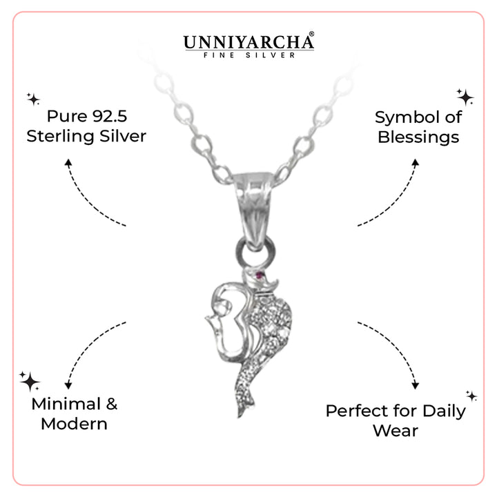 Divine Grace 925 Silver Ganesha Pendant