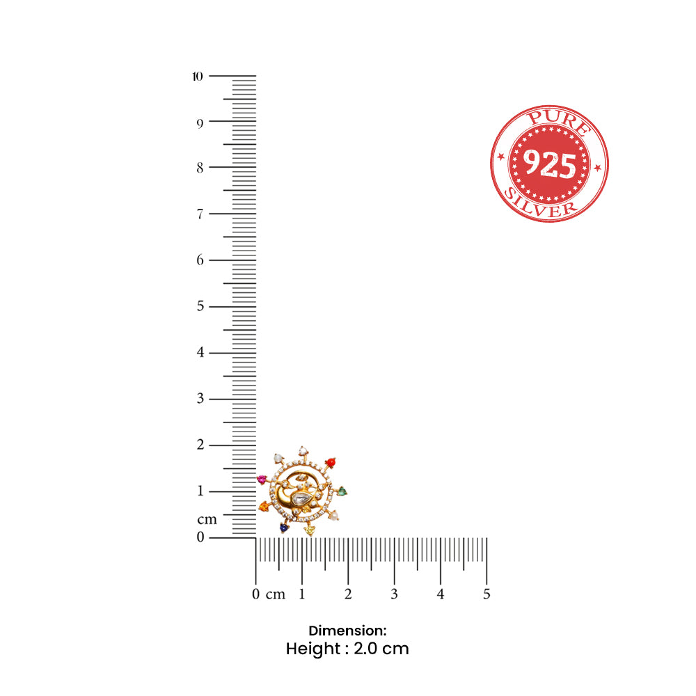 Swan Silver Navrattan Stud