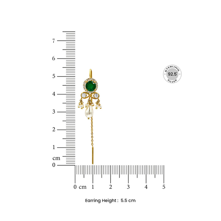 Silver Infinity Green drop sui dhaga