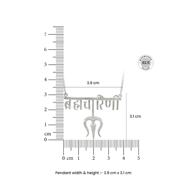 Silver Brahmacharini Devi necklace