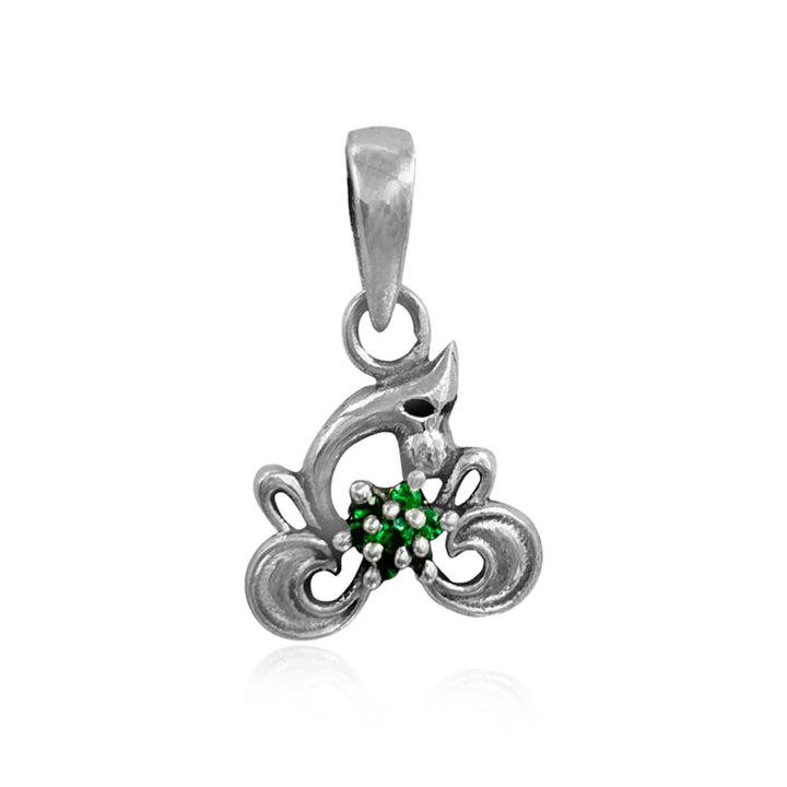 92.5 Sterling Silver Ganesha Charm Pendant and Chain