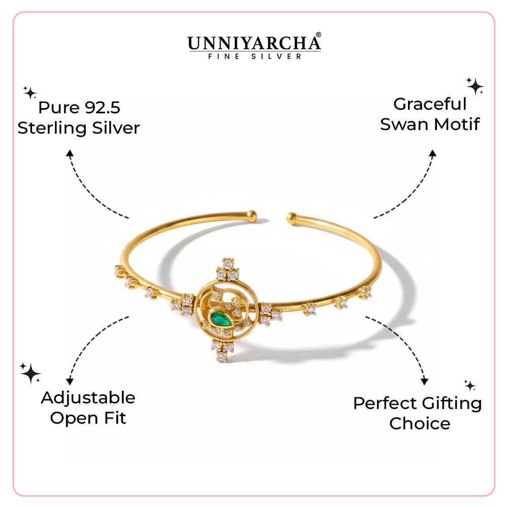 92.5 SIlver Swan Hand cuff