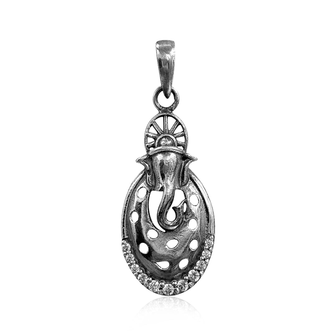 Silver Ganeshaji Pendant and Chain
