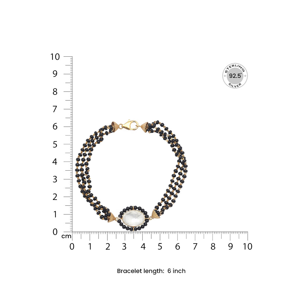 Black beads mangalsutra bracelet