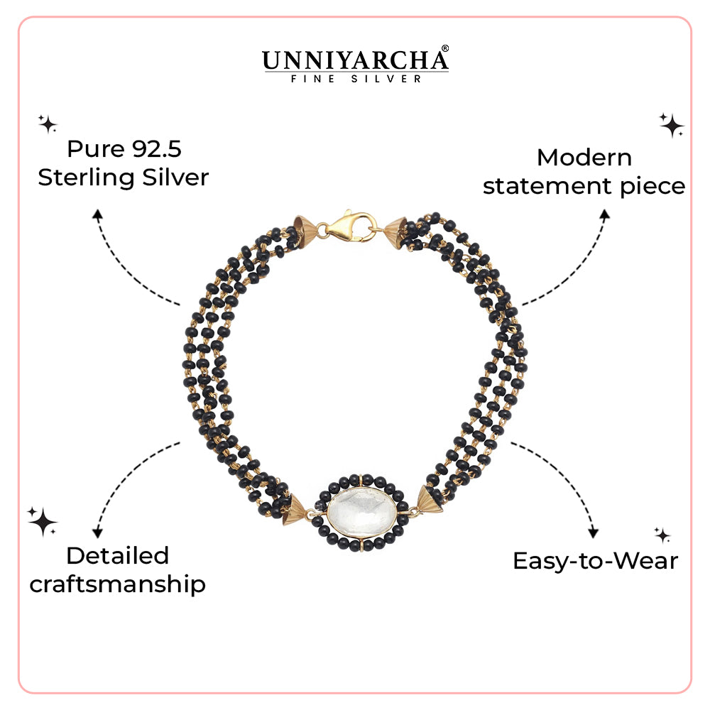 Black beads mangalsutra bracelet